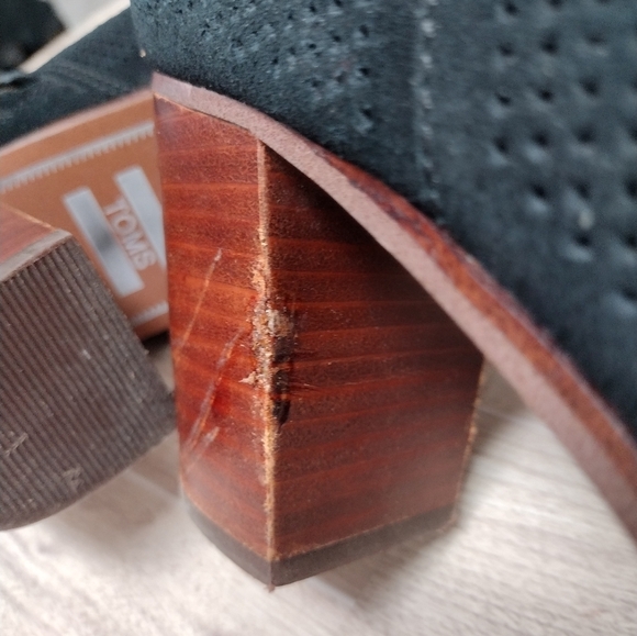 Toms ‘Lunata’ Black Suede Ankle Boots Women's‎ Size 11 - Picture 8 of 10